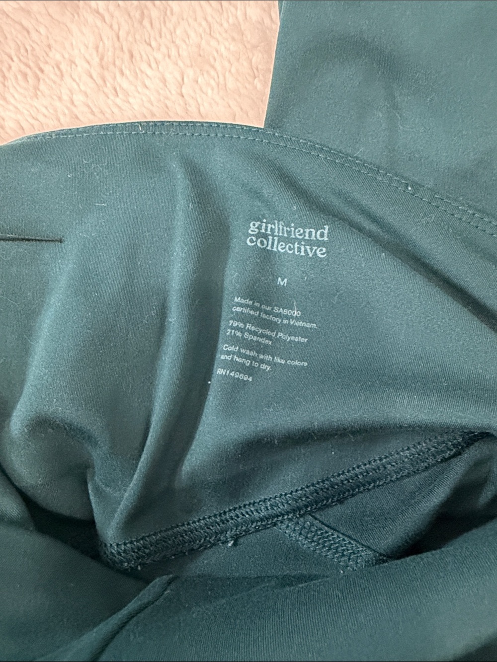girlfriend collective Deep Teal High-Rise Leggings - Picture 3 of 4